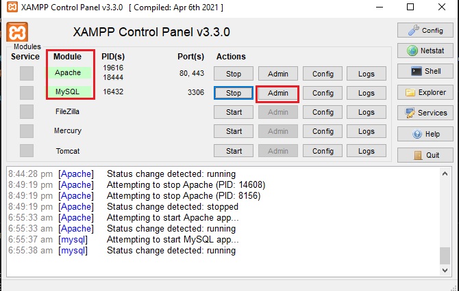 xampp Configure